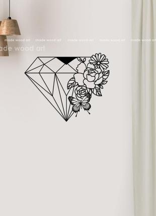 Дерев'яна картина-панно "flower diamond"6 фото