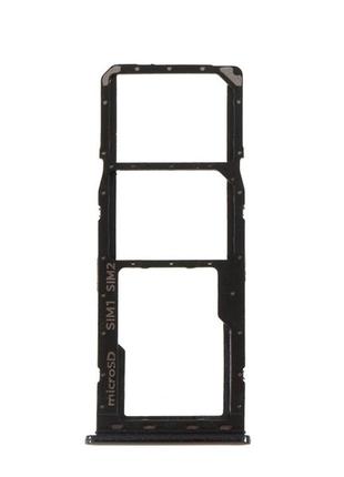 Держатель sim - карты и карты памяти для samsung a505 galaxy a50 (2019) оригинал black