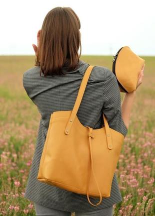 Жіноча шкіряна сумка шоппер