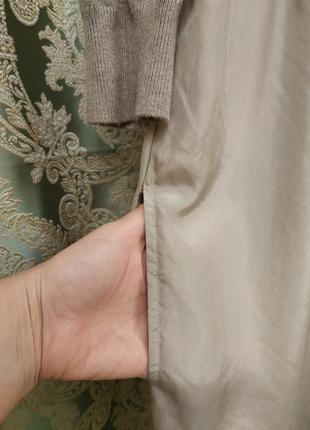 Комбинированное платье с шёлковой юбкой люкс бренд4 фото