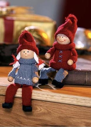Новогодние статуэтки- игрушки - декор 2 шт. человечки