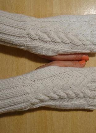 Митенки перчатки без пальцев женские - тепло кашемира