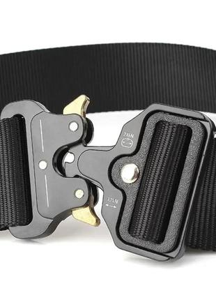 Ремень тактический assaulter belt с металлической пряжкой 140 см черный + подарок мультитул5 фото