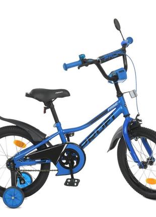 Велосипед дитячий prof1 y16223-1 16 дюймів, синій1 фото