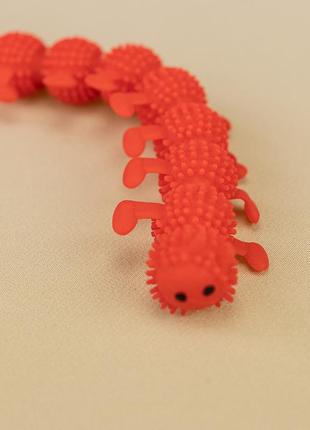 Антистрес іграшка сороконіжка (червона)2 фото