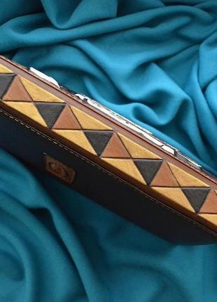 Коричневый кожаный блокнот "джазмен"