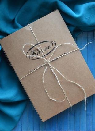 Коричневый кожаный блокнот "джазмен"