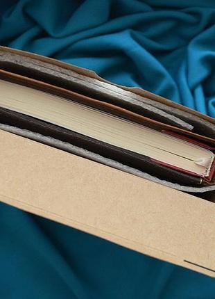 Коричневый кожаный блокнот "джазмен"