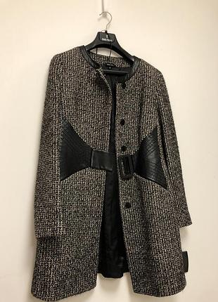 Пальто stella polare чорное шерстяное