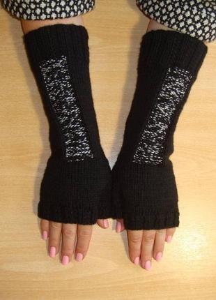 В'язані рукавиці рукавички без пальців жіночі - сезон 2020/20212 фото