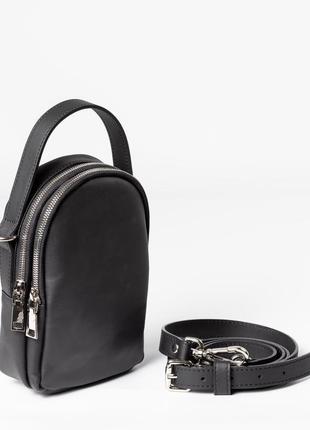 Черная маленькая женская сумочка3 фото