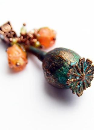 Кулон медный "маковка" 2