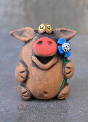 Керамічна фігурка свиня