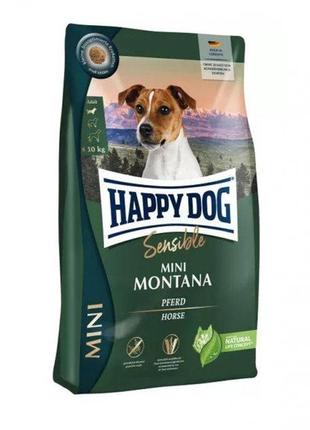 Happy dog (хеппи дог) sensible mini montana - сухой беззерновой корм для мелких пород с кониной, 4 кг