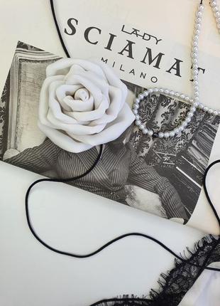Чокер с большим цветком на шею в стиле chanel белая роза ожерелье колье7 фото
