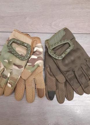 Військові тактичні рукавиці wtactful олива2 фото