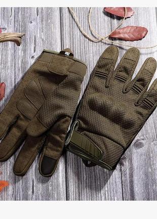 Військові тактичні рукавиці wtactful олива8 фото