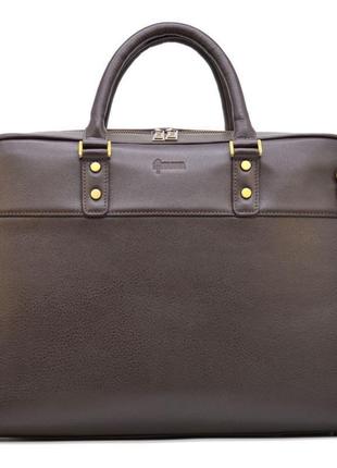 Мужская сумка-портфель из натуральной кожи tc-4765-4lx tarwa коричневая для ноутбука макбука2 фото
