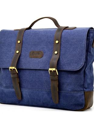 Чоловіча сумка-портфель з парусини і шкіри rkс-0001-4lx tarwa
