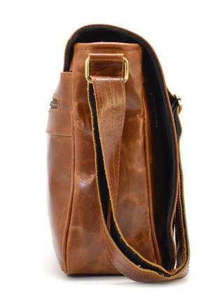 Шкіряна чоловіча сумка-листоноша з натуральної шкіри cq-7338-3md бренду tarwa3 фото