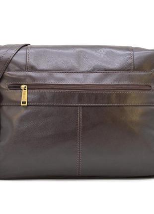 Большая мужская сумка-почтальон из натуральной кожи gс-7338-3md бренда tarwa4 фото