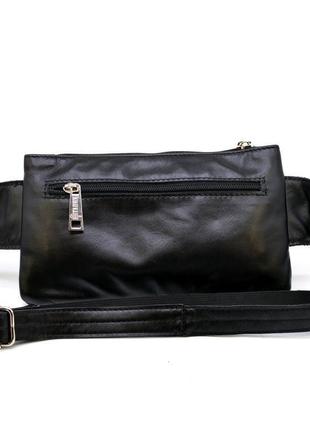 Кожаная сумка на пояс ga-8135-3md, черная, бренд tarwa3 фото