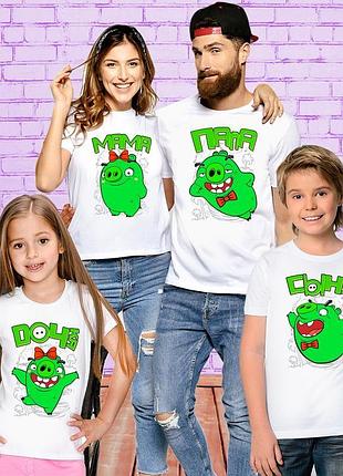 Футболки push it для всей семьи _свинки angry birds_ фп001183
