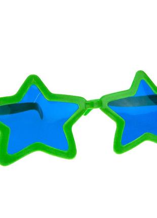 Окуляри гігант зірка (зелені)2 фото
