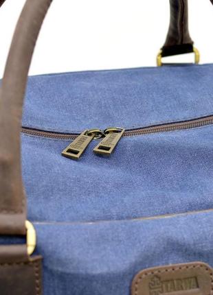 Дорожная сумка из ткани канвас с элементами натуральной кожи rk-6827-4lx бренда tarwa