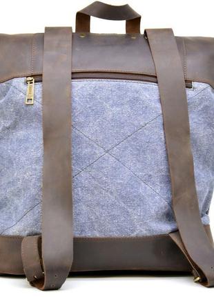 Городской рюкзак ткань канвас и кожа rkj-3462-4lx tarwa4 фото