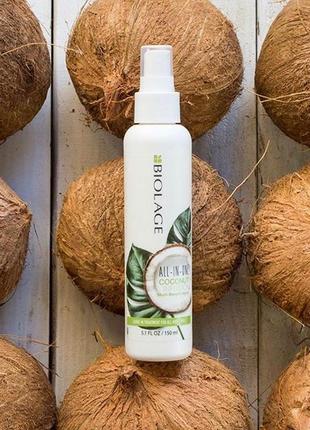 Biolage all-in-one coconut infusion multi-benefit spray спрей-догляд для волосся, розпивши.