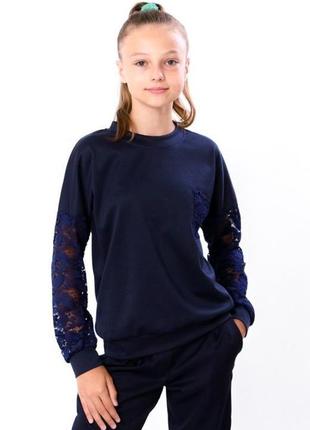 Джемпер для дівчинки з мереживними рукавами, носи своє, 399 грн - 457 грн1 фото