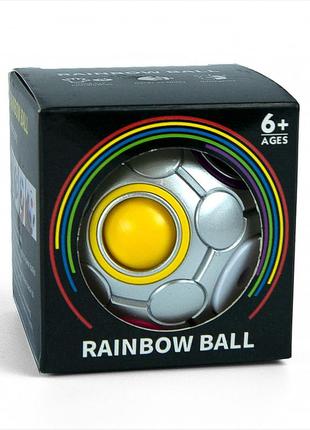 Головоломка антистресс 3d пятнашки iq rainbow ball (серебро)2 фото