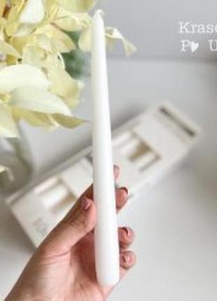Висока свічка 24*2см, біла candles (упаковка 10 шт) candle-53-1