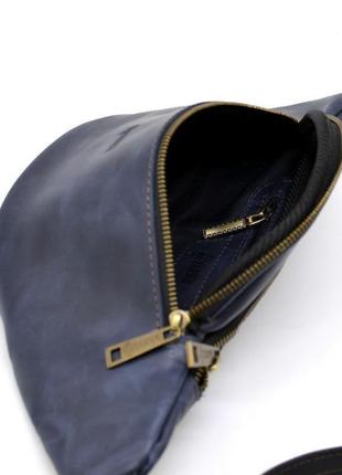 Стильная сумка на пояс бренда tarwa rk-3036-4lx синяя3 фото