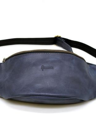 Стильная сумка на пояс бренда tarwa rk-3036-4lx синяя4 фото