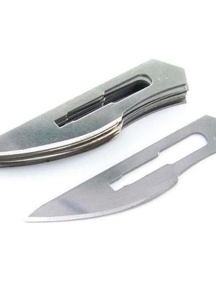 Леза скальпеля rj №23 для плоских ручок, упаковка 10шт.