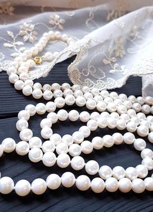 Комплект весільний натуральні перли та кристали4 фото