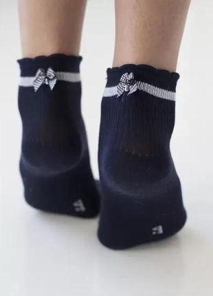 Дитячі шкарпетки в'язки лапка з бантиком над п'ятою. розмір 18-20 (27-32)