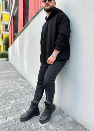 Мужские кожаные ботинки (7200з) 43 vzutik черный (2000002759010)7 фото