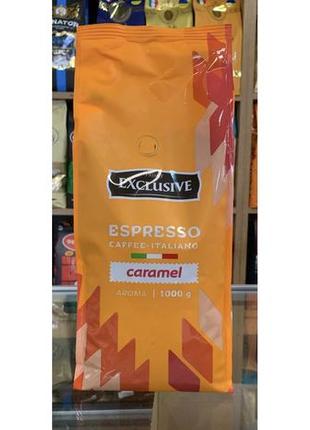Кофе в зернах exclusive espresso caramel 1 кг