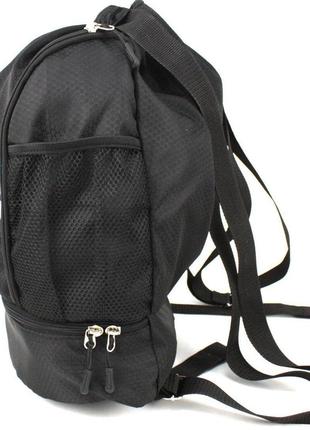Рюкзак-мішок з відділом для взуття 42х47х18 см wallaby чорний (2000002733461)5 фото