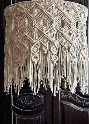 Светильник макраме, люстра, бра, настольная лампа