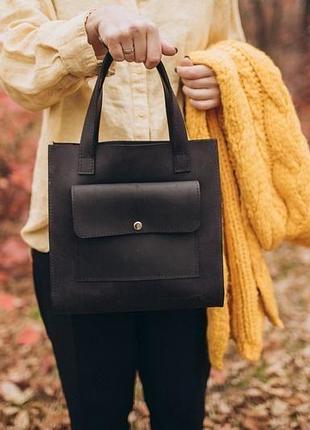 Стильна сумка з натуральної шкіри, жіноча шкіряна сумка, шкіряна сумка, крейзі хорс