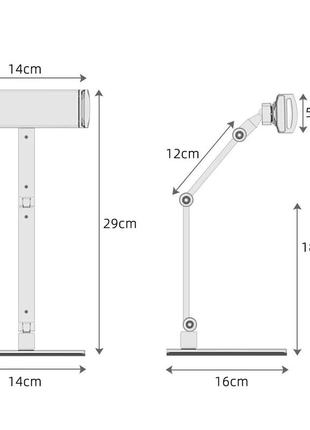 Держатель / подставка настольная / поворотная 360° / для планшетов, смартфонов / металлическая silver10 фото