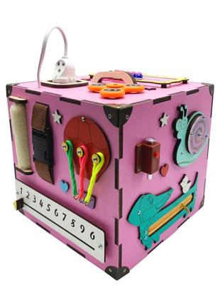 Развивающая игрушка "бизикуб" 23х23х23 см temple group розовый (2000002464846)