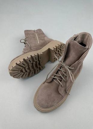 Жіночі замшеві черевики (5584-5д) 36 vzutik лате (2000002531265)8 фото