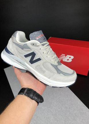 Чоловічі кросівки  new balance 990   світло сірі1 фото