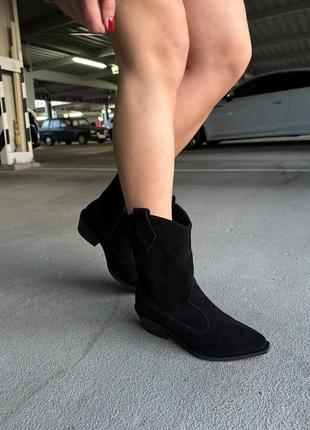 Жіночі замшеві черевики (9414д) 36 vzutik чорний (2000002757900)5 фото