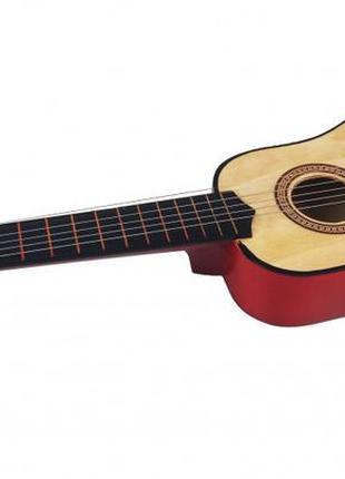 Іграшкова гітара 6,5х53,5х20 см metr+ коричневий (2000002428022)